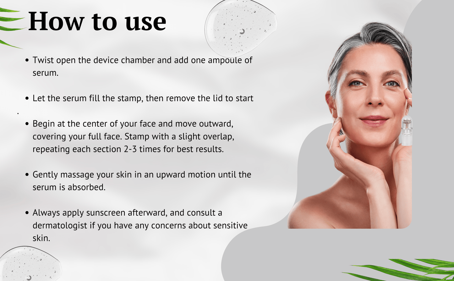 BeFabLuxx Micro-Infusion Kit 0.25mm Cosmetic Derma Stamp for Hydration, Glow, Fine Line Care