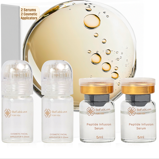 BeFabLuxx Micro-Infusion Facial System 0.5mm| At-Home Microneedling Serum Kit for Wrinkles, Hydration & Skin Renewal