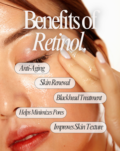 Retinol Night Serum All-In-One Anti-Aging Facial Serum Firms Face & Neck Hyaluronic Acid, Niacinamide, Collagen, Glycolic Acid, Ceramides, Vitamin C & E Brightens Smooths Wrinkles Dark Spots 1.7 Fl Oz