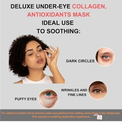 Eye Mask, 60 Pcs Anti-Aging Gel Patches, Pads Eye Collagen, Hyaluronic Acid