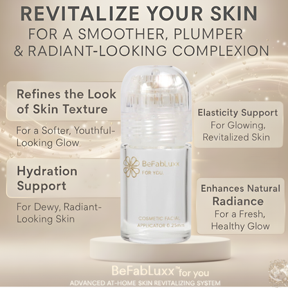 BeFabLuxx Micro-Infusion System Derma Stamp 0.5mm| Collagen Peptides & Hyaluronic acid, Glycerin Derma Stamp for Deep Hydration & Glass Skin  glow