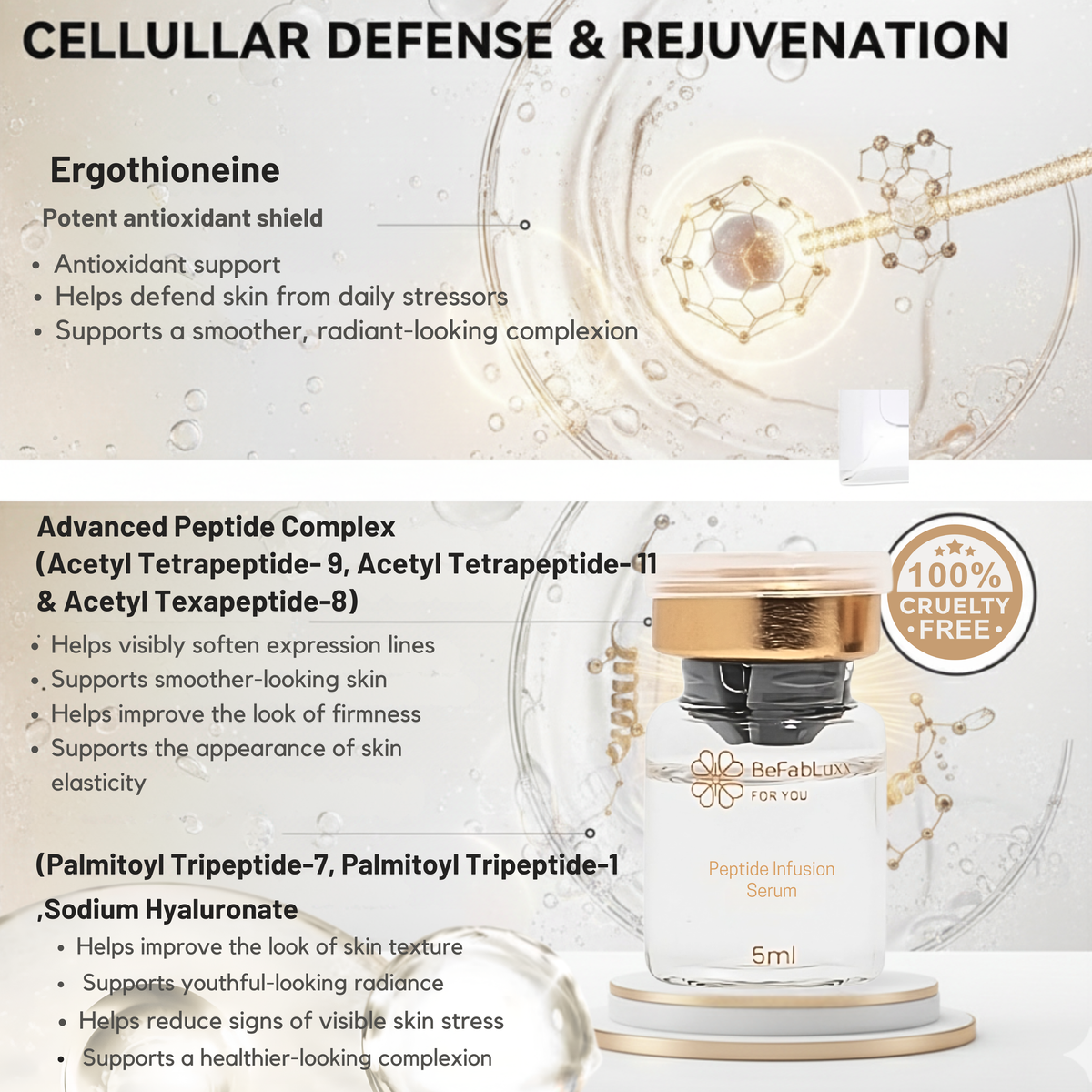 BeFabLuxx Micro-Infusion Facial System 0.5mm| At-Home Microneedling Serum Kit for Wrinkles, Hydration Skin Renewal
