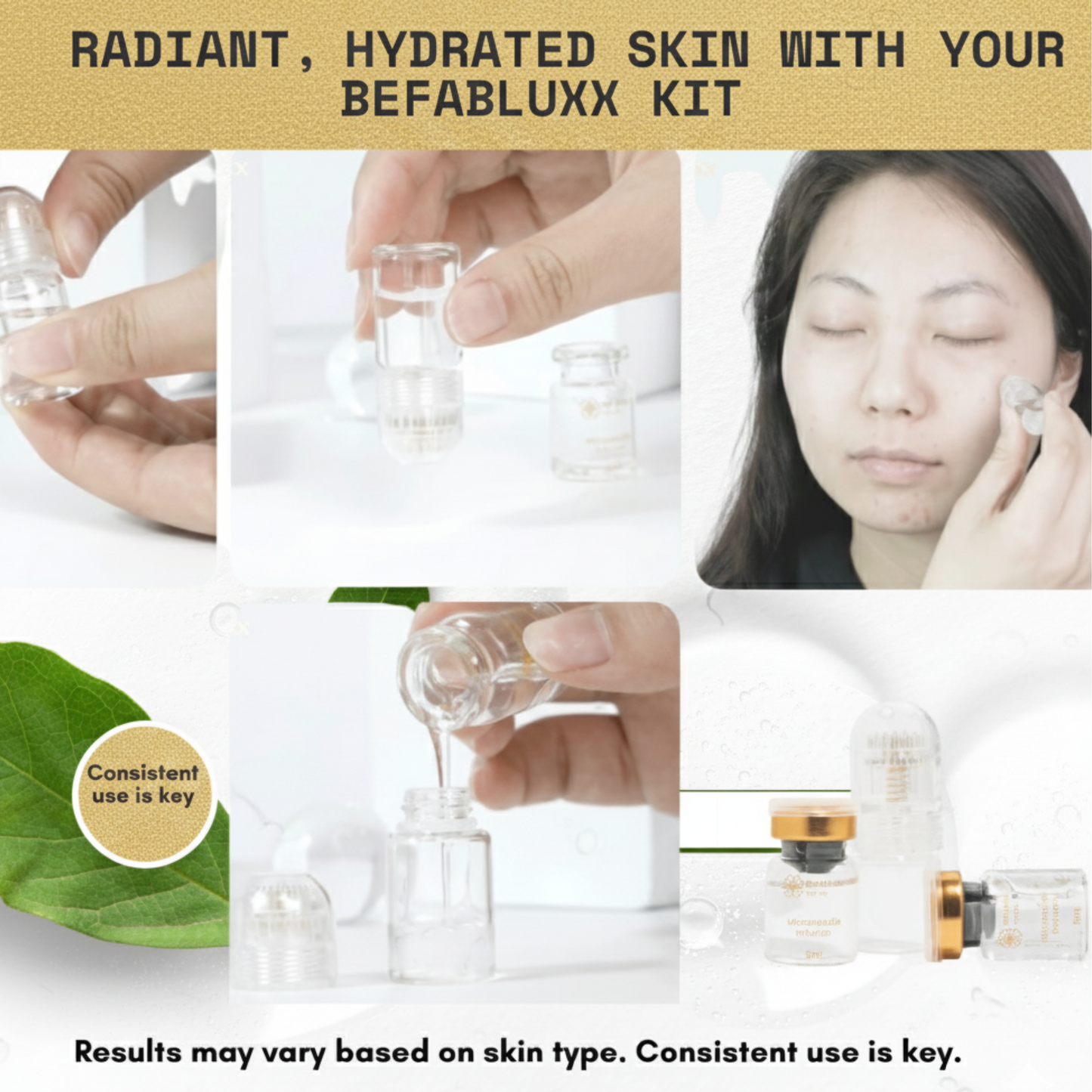 BeFabLuxx Micro-Infusion Facial System 0.5mm| At-Home Microneedling Serum Kit for Wrinkles, Hydration & Skin Renewal