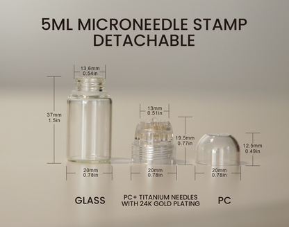 BeFabLuxx Cosmetic Micro-Infusion Kit | Derma Stamp 0.25 mm for Hydration, Plumping, Radiant Glow, Fine Line & Wrinkle Care – 5-Minute At-Home Skin care for  Face Lips & Neck