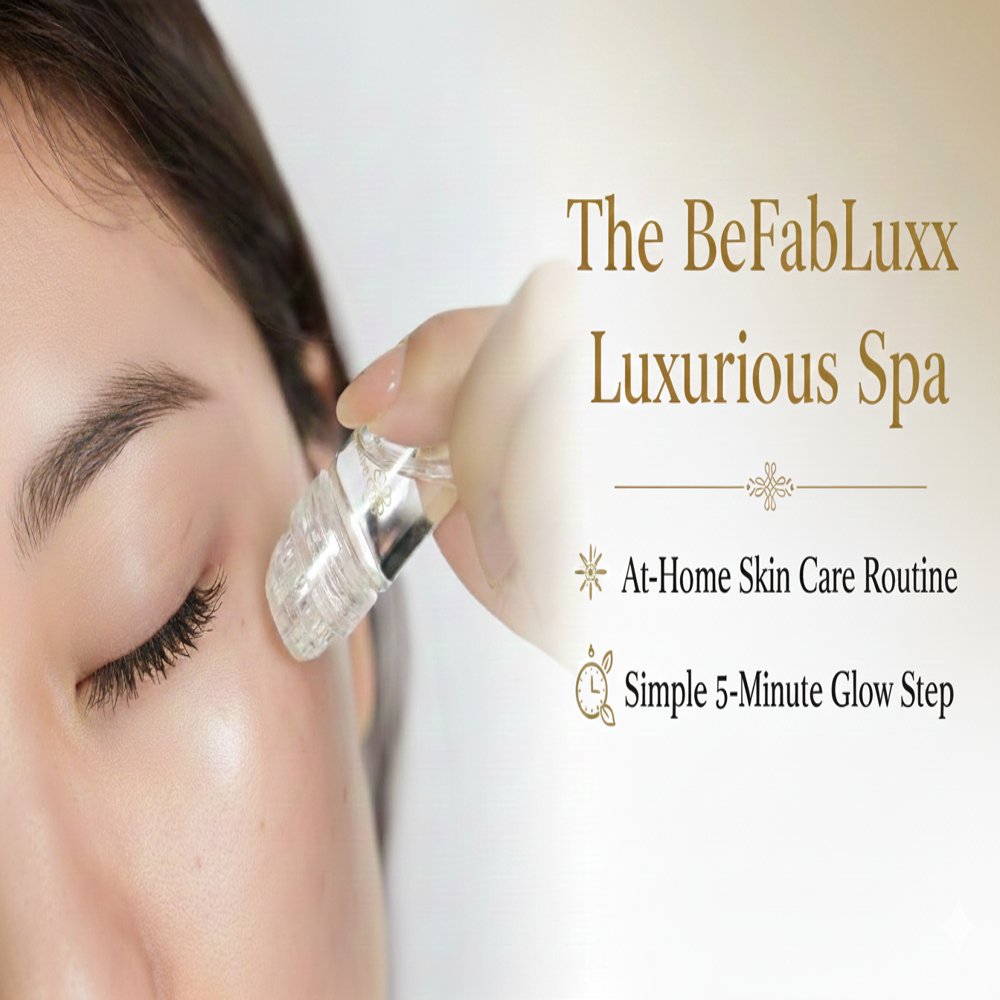 BeFabLuxx™ Glass Skin Starter  KIT | 3-Month Anti-Aging Micro-Infusion Kit with Retinol, Peptides & 24K Gold Stamper Valentine Gift