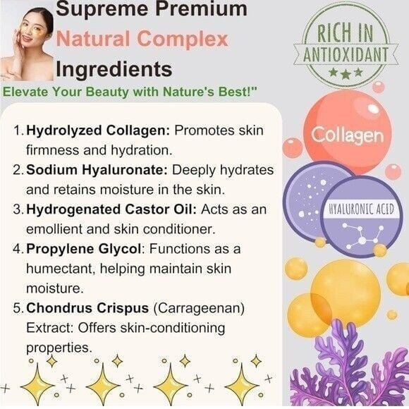 Under Eye Mask,Gel Pad (60 PCS) Blueberry Antioxidants Hyaluronic Acid Collagen