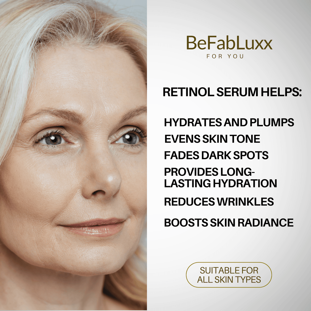 Advanced Retinol Serum Skin Booster- Face, Neck Anti Aging Night Serum - Hyaluronic, Niacinamide, Collagen, Glycolic Acid, Vitamin C & E for Wrinkles, Fine Lines & Dark Spots for Women & Men