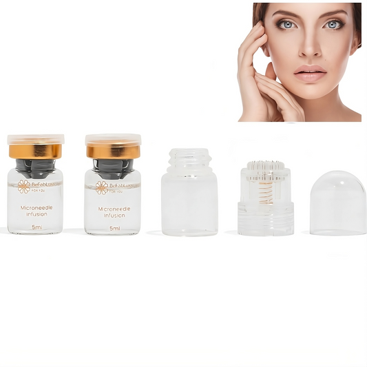 Micro-Infusion System, Best Microneedling Home Kit, Advanced Derma Facial Stamp, Peptide-Infused Hydrating Anti-Aging Serum At-Home Skincare Kit