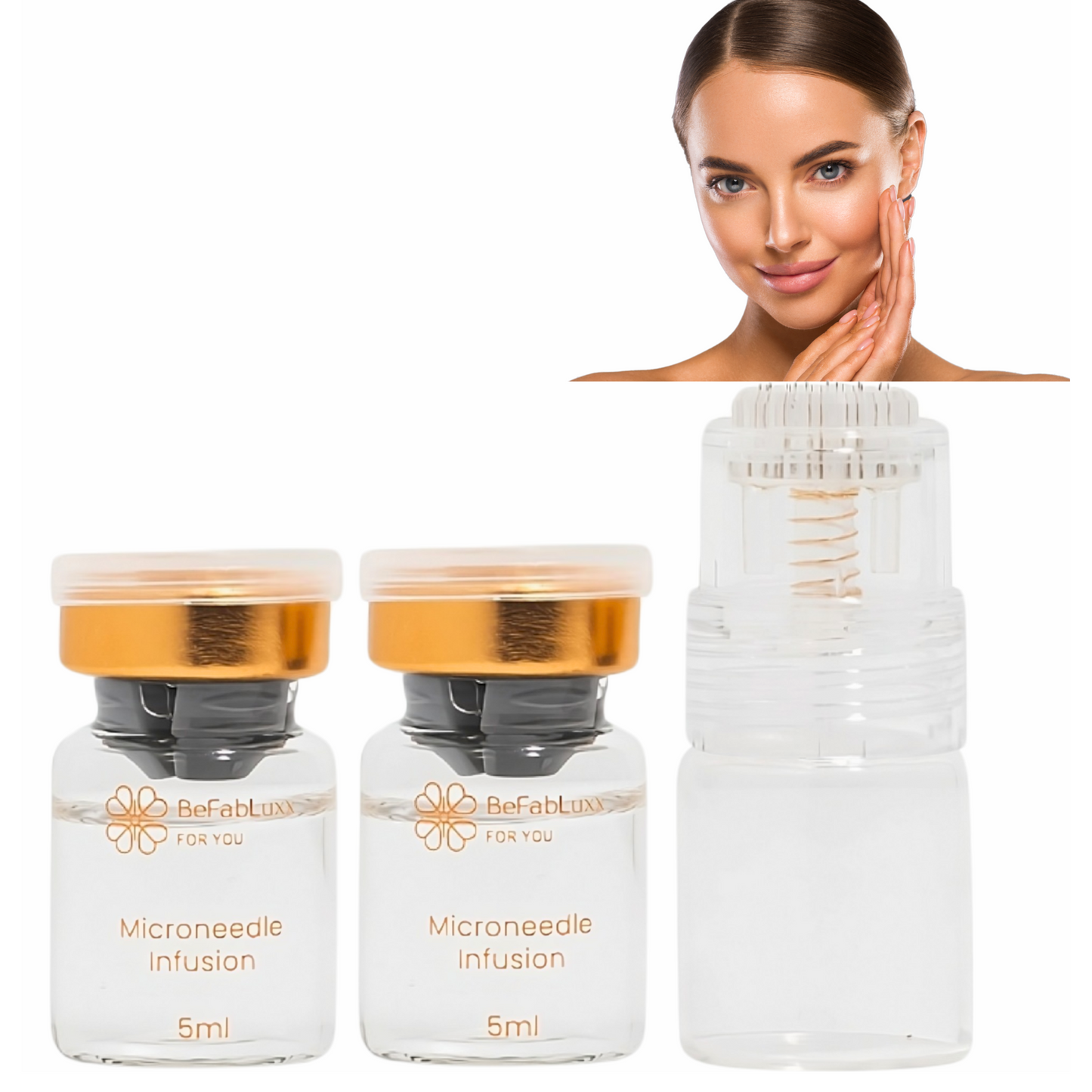 Micro-Infusion System, Best Microneedling Home Kit, Advanced Derma Facial Stamp, Peptide-Infused Hydrating Anti-Aging Serum At-Home Skincare Kit