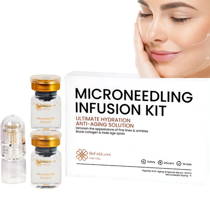 Micro-Infusion System, Best Microneedling Home Kit, Advanced Derma Facial Stamp, Peptide-Infused Hydrating Anti-Aging Serum At-Home Skincare Kit