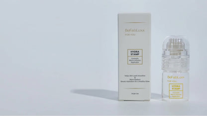 Serum Applicator Cosmetic Hydra Needle Derma Stamp 0.25mm 24K Gold Plated Microneedling Roller Stamp (Serum is Not Included)