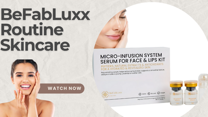BeFabLuxx Cosmetic Micro-Infusion Kit | Derma Stamp 0.25 mm for Hydration, Plumping, Radiant Glow, Fine Line & Wrinkle Care – 5-Minute At-Home Skin care for  Face Lips & Neck