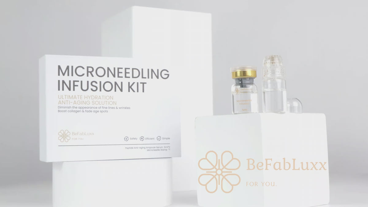 BeFabLuxx Micro-Infusion System Derma Stamp 0.5mm| Collagen Peptides & Hyaluronic acid, Glycerin Derma Stamp for Deep Hydration & Glass Skin  glow